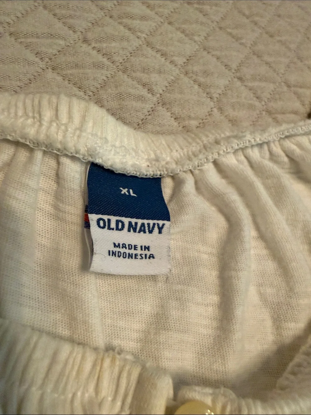 Old Navy White Puff Sleeve Peasant Top